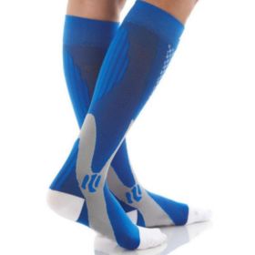 Compression Socks For Men&Women Best Graduated Athletic Fit For Running Flight Travel Boost Stamina Circulation&Recovery Socks (Option: Blue 3PC-XXL)