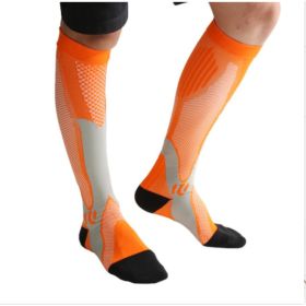 Compression Socks For Men&Women Best Graduated Athletic Fit For Running Flight Travel Boost Stamina Circulation&Recovery Socks (Option: Orange 3PC-S M)