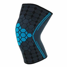 Double Strap Compression Knee Pads For Basketball Cycling (Option: Blue without straps-M)